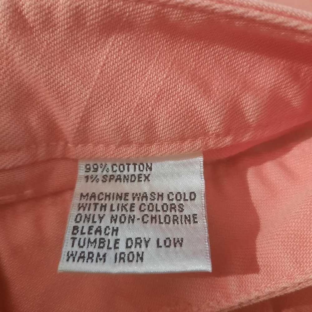 Talbots Womens Stretch Pink Salmon Straight Leg Jeans Size 12 - Picture 4 of 5